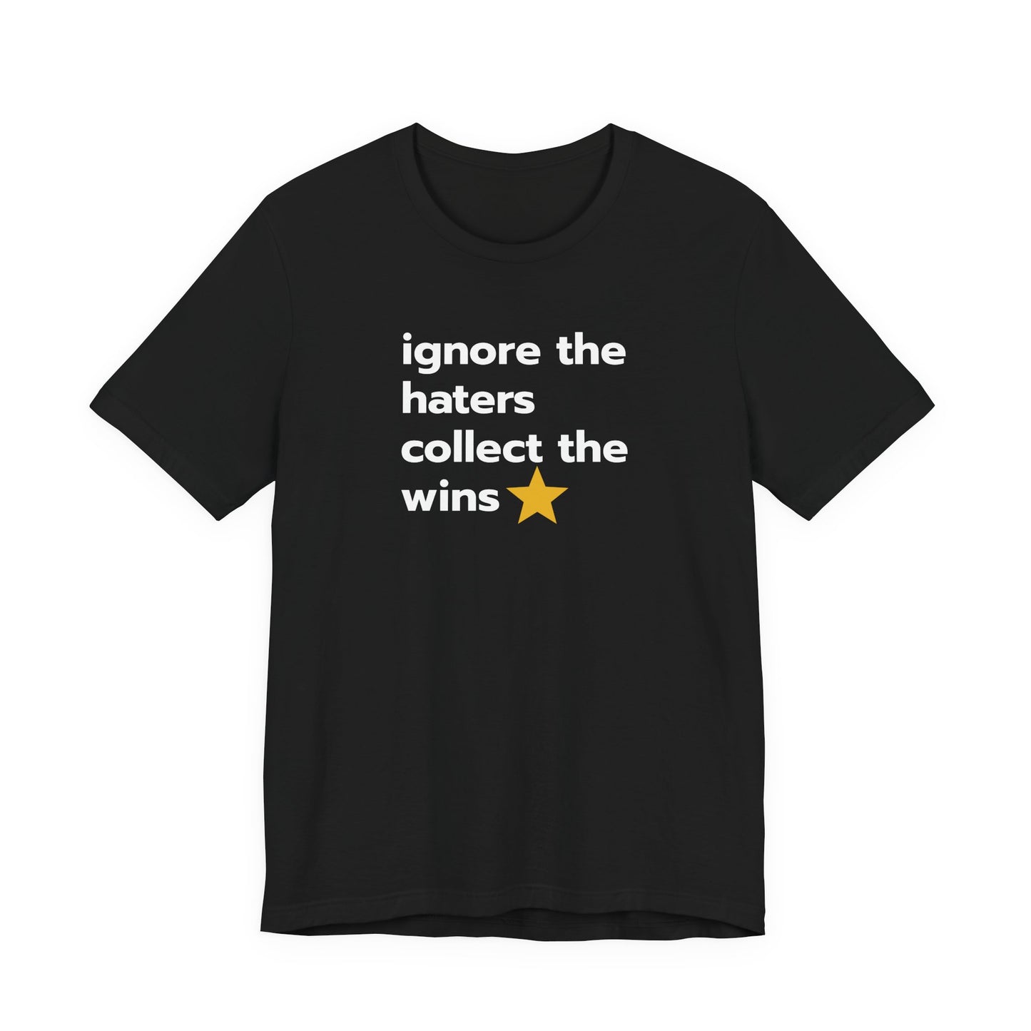 Gold Star Minimalist Tee — Small Center Chest Star T-Shirt