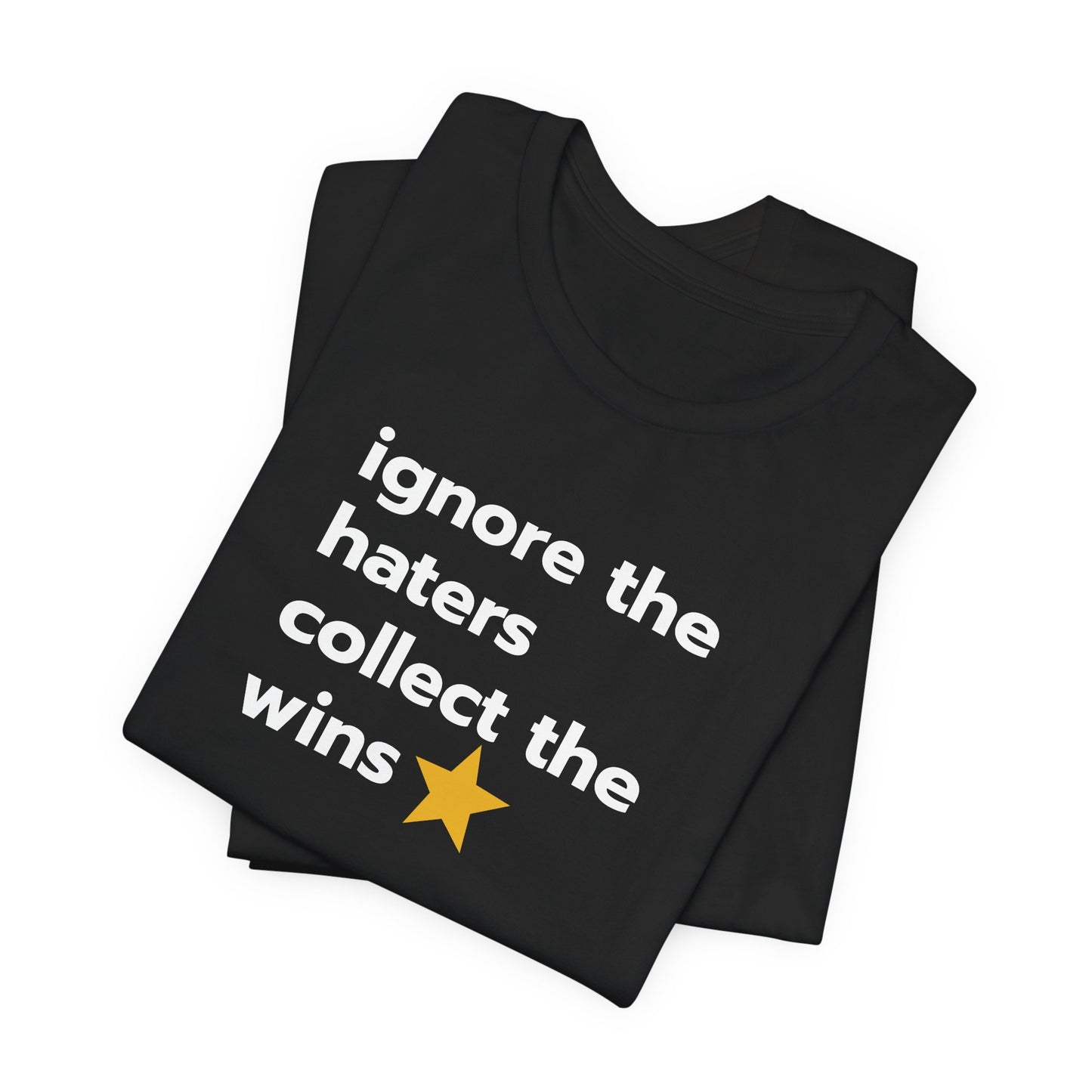 Gold Star Minimalist Tee — Small Center Chest Star T-Shirt