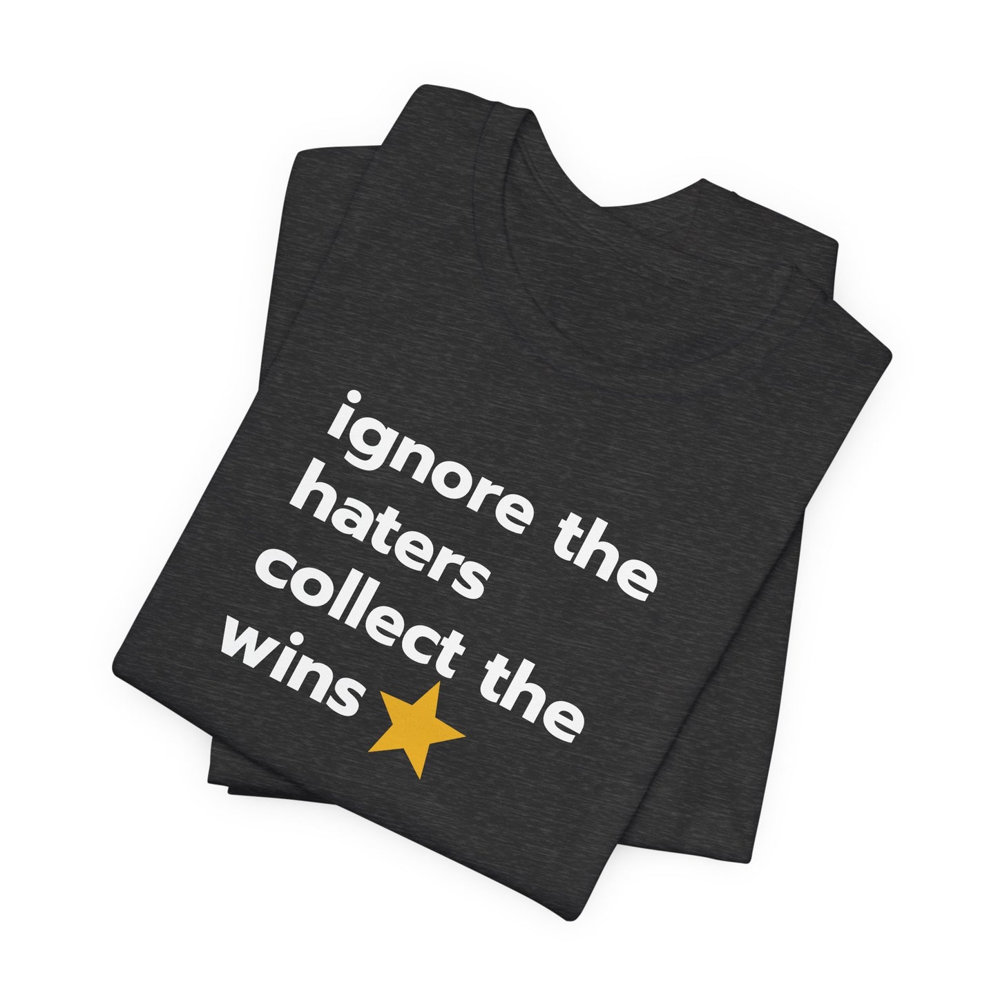 Gold Star Minimalist Tee — Small Center Chest Star T-Shirt