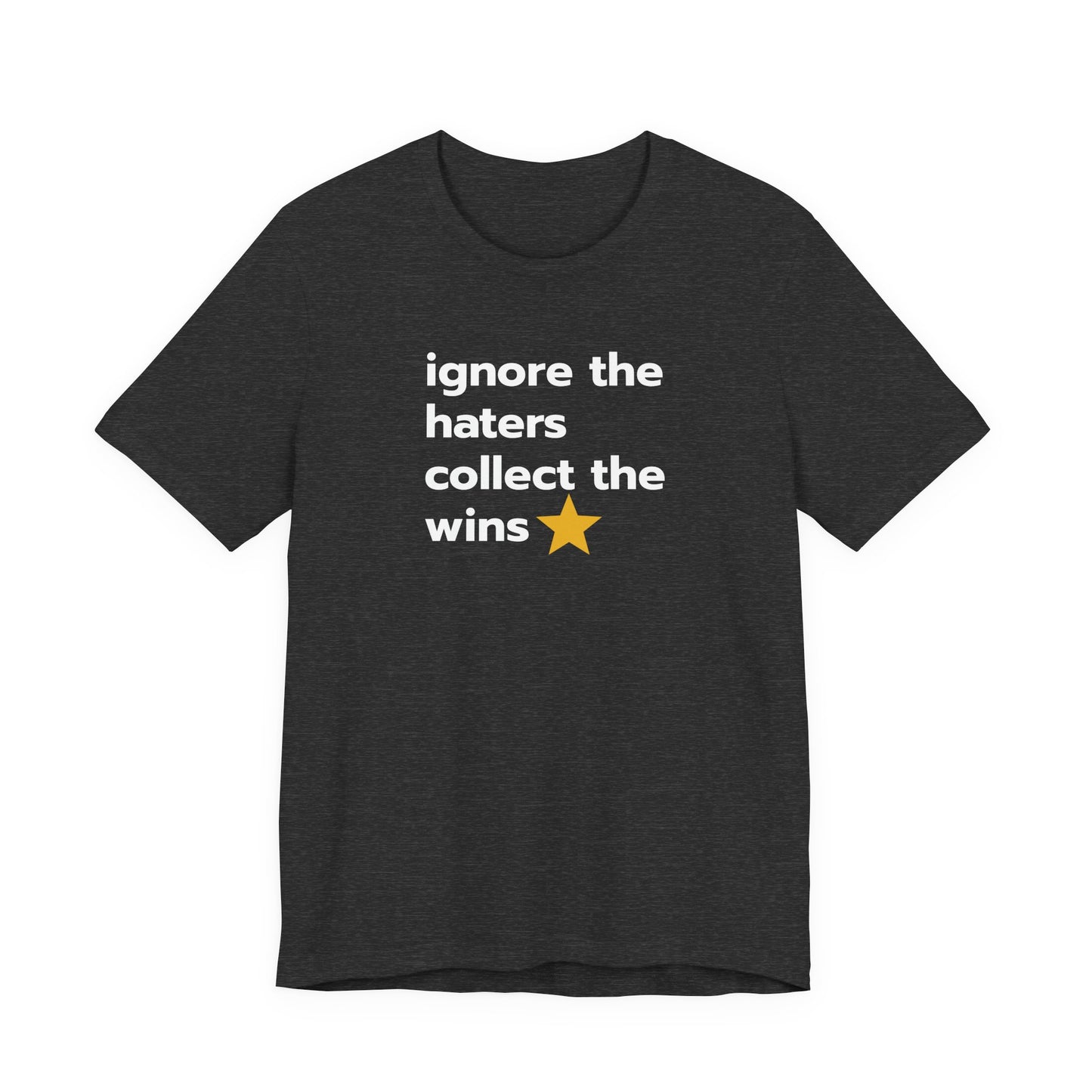 Gold Star Minimalist Tee — Small Center Chest Star T-Shirt