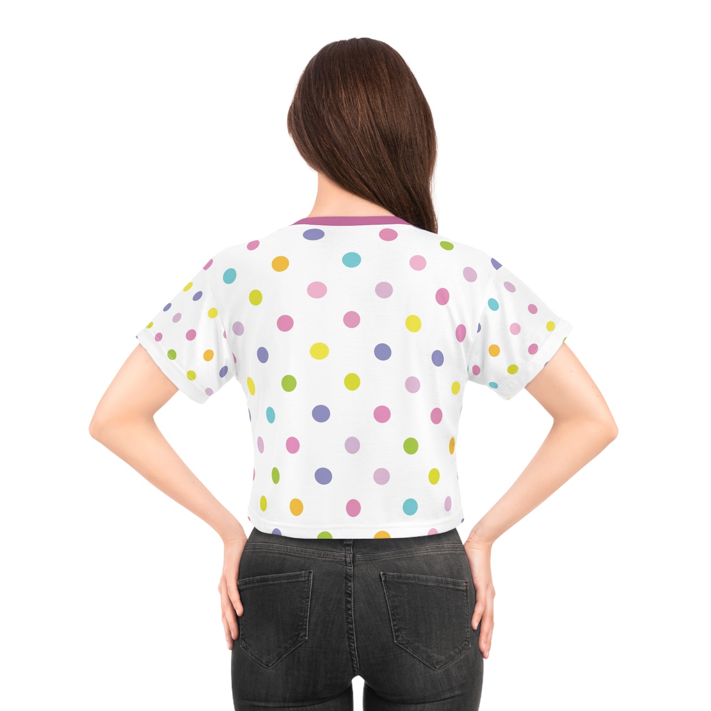 Polka Dot Pastel Crop Tee