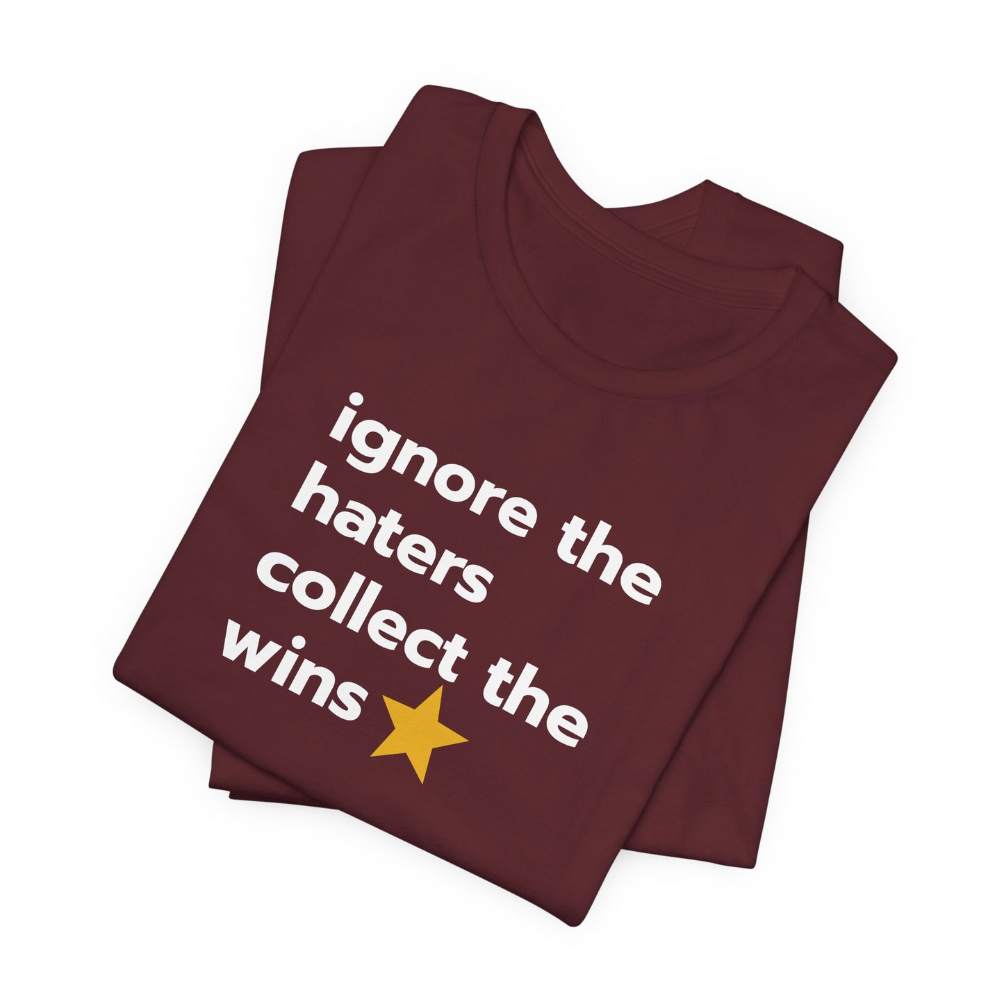 Gold Star Minimalist Tee — Small Center Chest Star T-Shirt